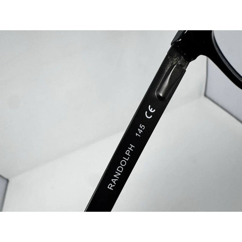 Randolph Keesler Eyeglass Frames Black Rectangle Japan 55-15-145